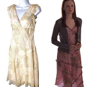 Vintage 90's Y2K Studio Y Fairycore Empire Waist Paisley Asymmetric ASO Alt Rory